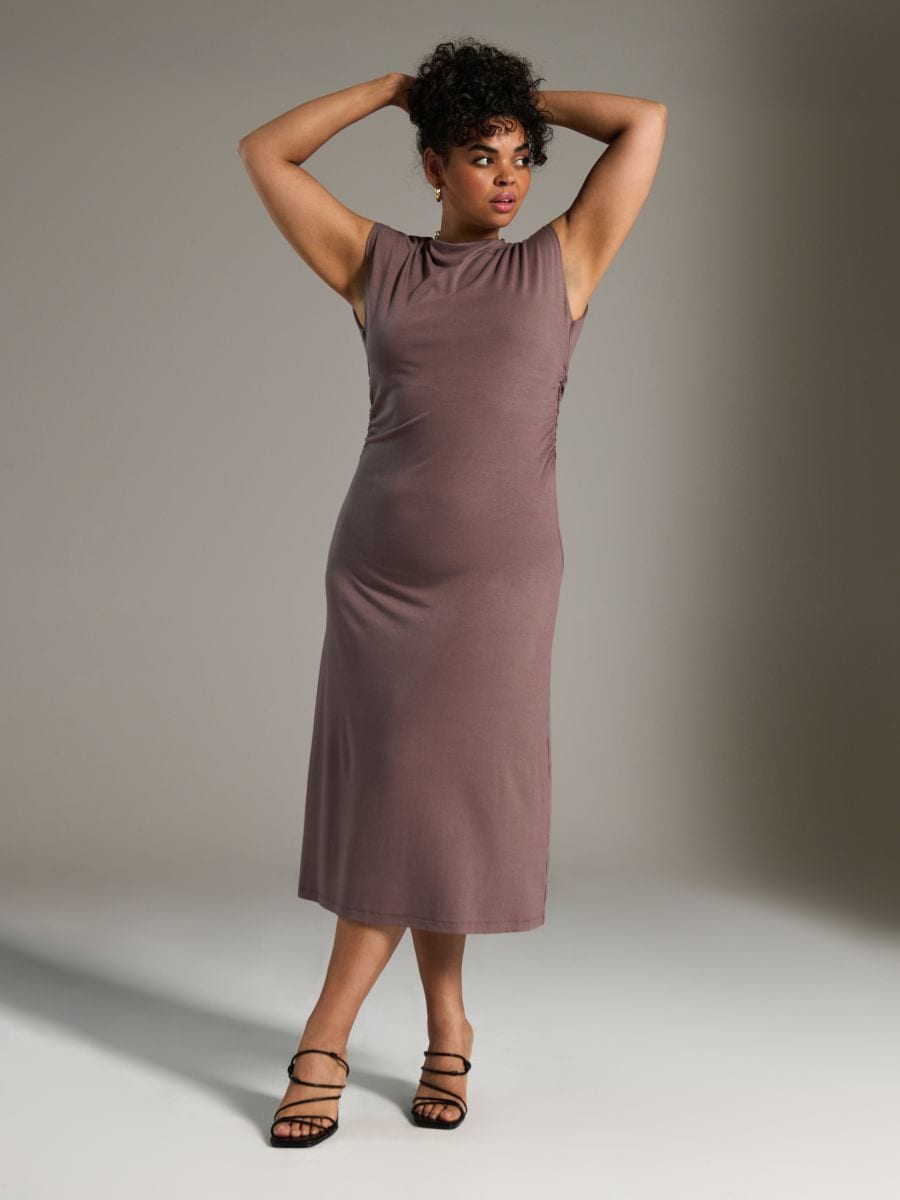 Sinsay Women's Khaki Fuffled Dress | Sinsay In Lebanon