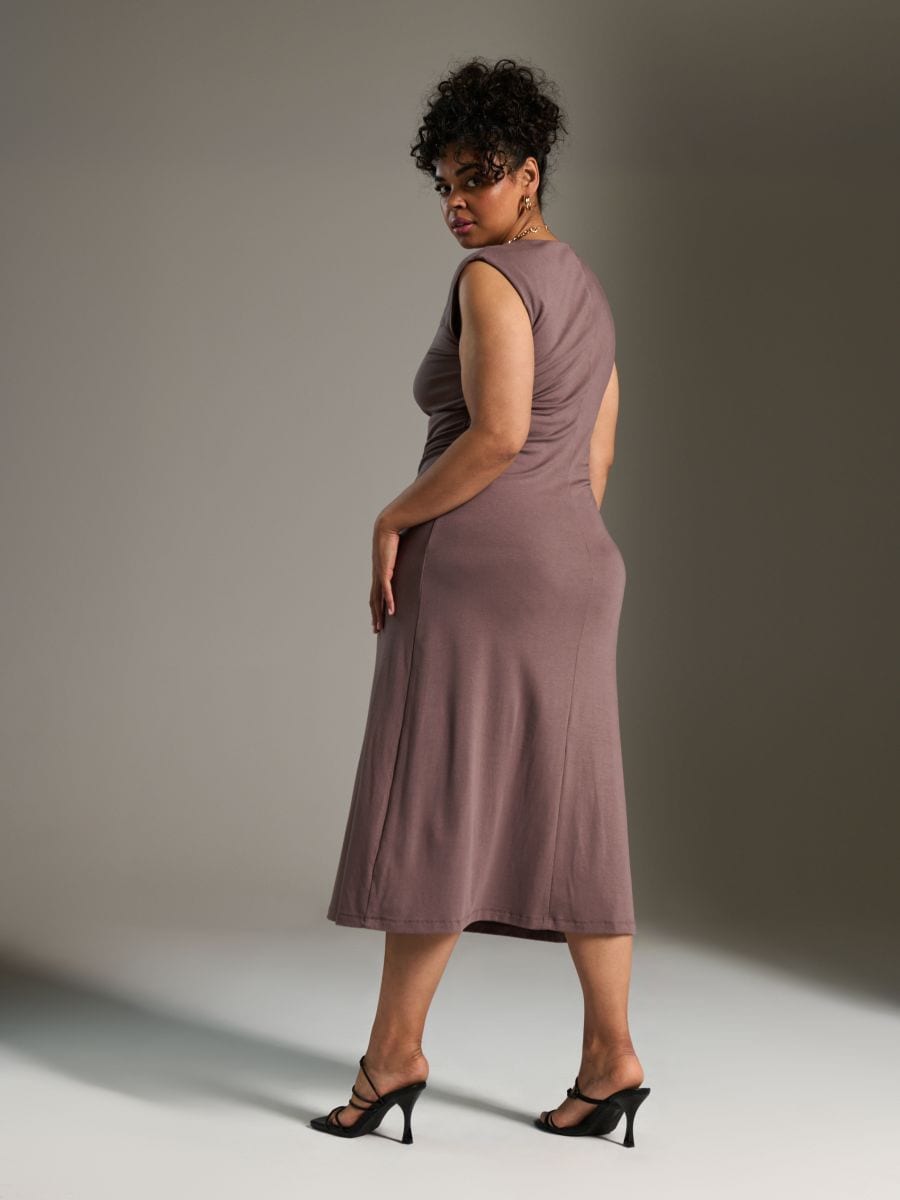Sinsay Women's Khaki Fuffled Dress | Sinsay In Lebanon