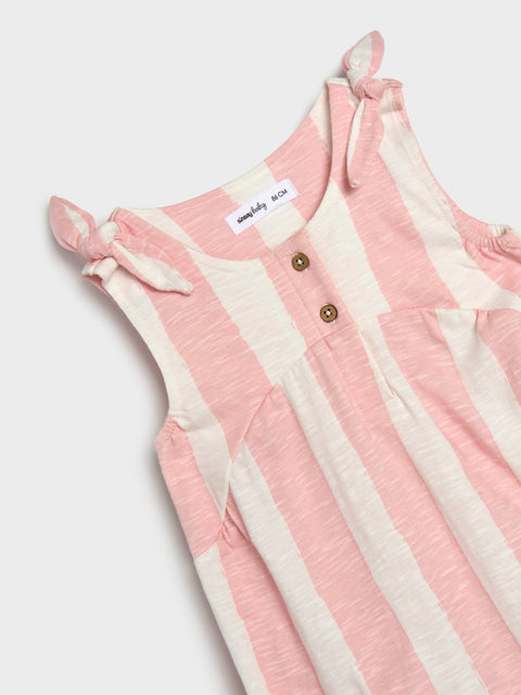 Sinsay Baby Girl's Pink/White Striped Romper | Sinsay In Lebanon