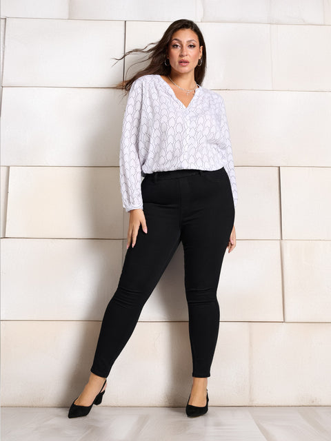 Sinsay Women's Black Plus Size Jeggings | Sinsay In Lebanon