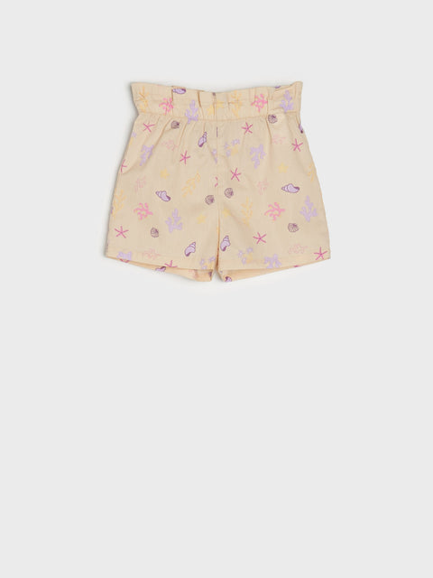 Sinsay Baby Girl's Beige Shorts With A Print | Sinsay In Lebanon
