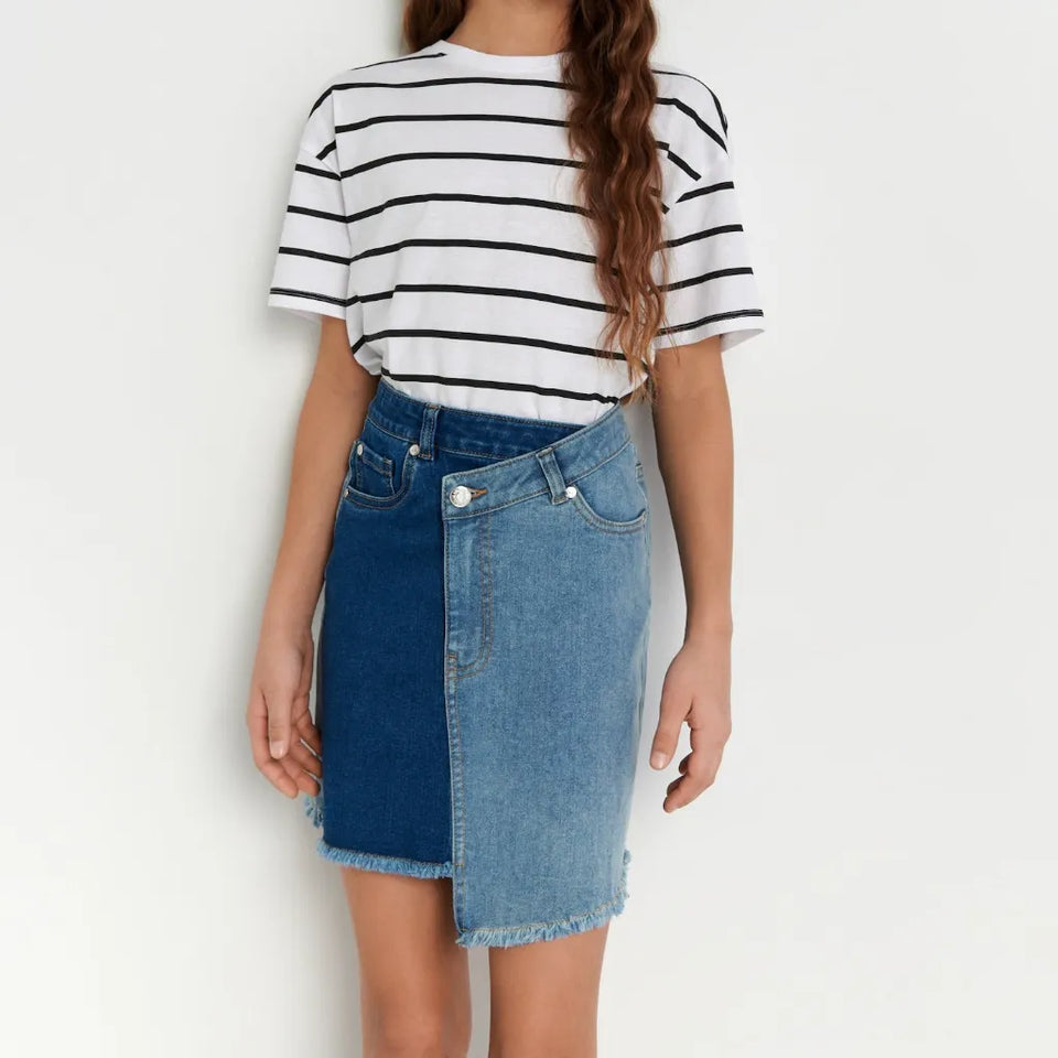 Sinsay Girl's Blue Denim Jeans Skirt