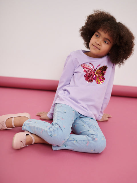 Sinsay Girl's Blue Floral Jeggings Jeans | Sinsay In Lebanon