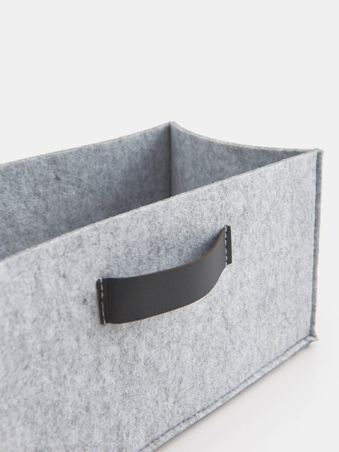 Sinsay Light Grey Faux Leather Storage Box | Sinsay In Lebanon