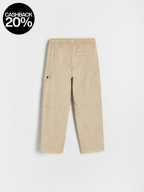 Beige pants on a white background