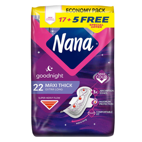 Nana Good Night  Maxi Thick Extra Long 17 Pads +5 Free | Nana In Lebanon