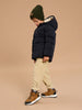 Sinsay Boy's Black Stand-Up Collar Puffer Jacket