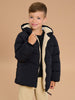 Sinsay Boy's Black Stand-Up Collar Puffer Jacket