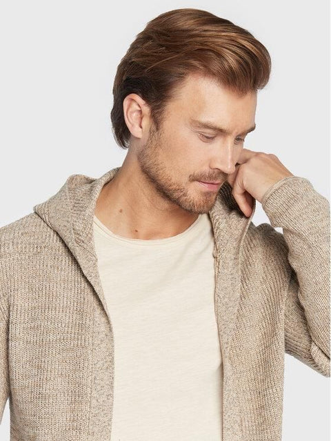Redefined Rebel Men's Beige Cabe Knit Cardigan | Redefined Rebel In Lebanon