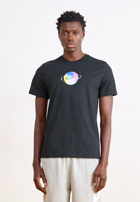 Nike Men's Black Sportswear Swoosh Cosmic Print T-Shirt | Nike In Lebanon