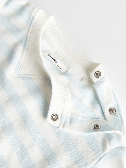 Reserved Baby Boy's Light Blue Oversized Stripe Sweatshirt | Reserved In Lebanon