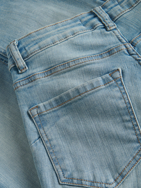 Reserved Women's Light Blue Slim Fit Mid Rise Sculpt Jeans | Reserved In Lebanon