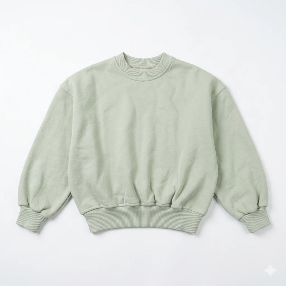 Zara Baby Girl's Light Green Oversized Pullover Sweatshirt | Zara in Lebanon