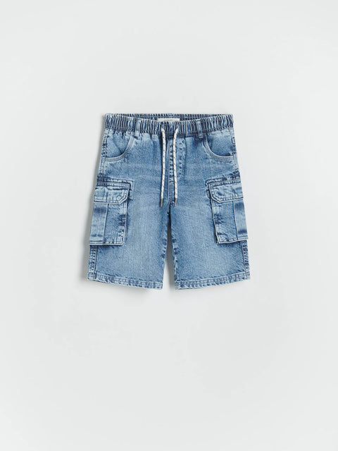 Reserved Boys' Casual Denim Cargo Shorts | Reserved In Lebanon