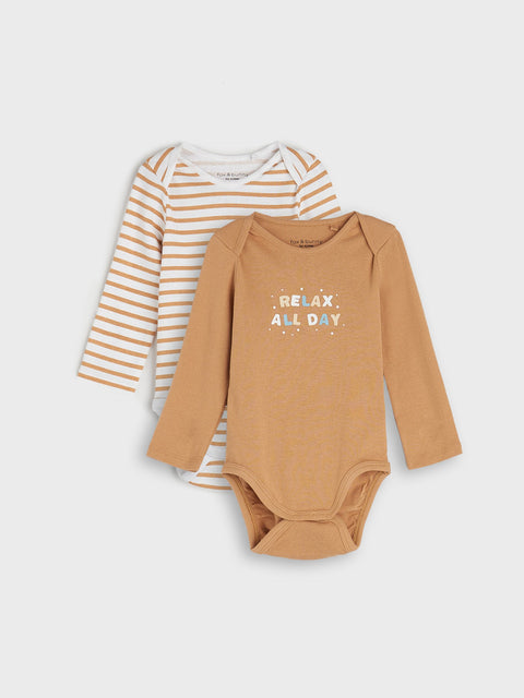 Sinsay Fox & Bunny Baby Boy's Multi Color Long Sleeve Bodysuit | Sinsay In Lebanon