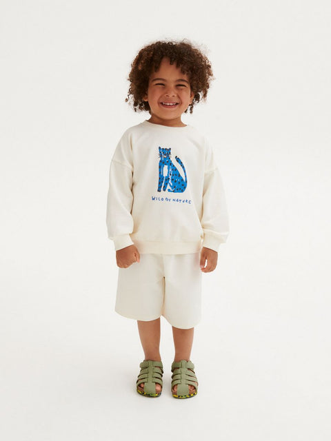 Reserved Baby Boy White Printed Knitted Set | Reserved In Lebanon