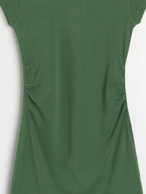 Sinsay Women's Dark Green Cap Sleeve Mini Dress | Sinsay In Lebanon