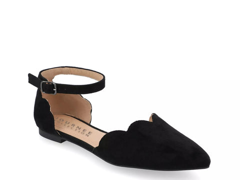 Journee Collection Women's Black suede Lana Flat |Journee Collection In Lebanon