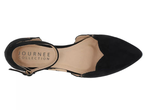 Journee Collection Women's Black suede Lana Flat |Journee Collection In Lebanon