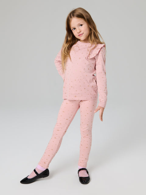 Sinsay Girl's Dusty Rose Long Sleeve Blouse With A Decorative Print | Sinsay In Lebanon