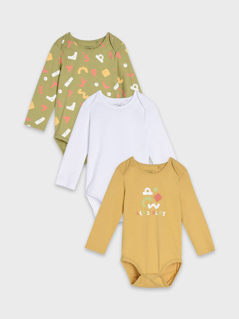 Sinsay Baby Boy's Pale Turquoise Bodysuits 3 Pack | Sinsay In Lebanon