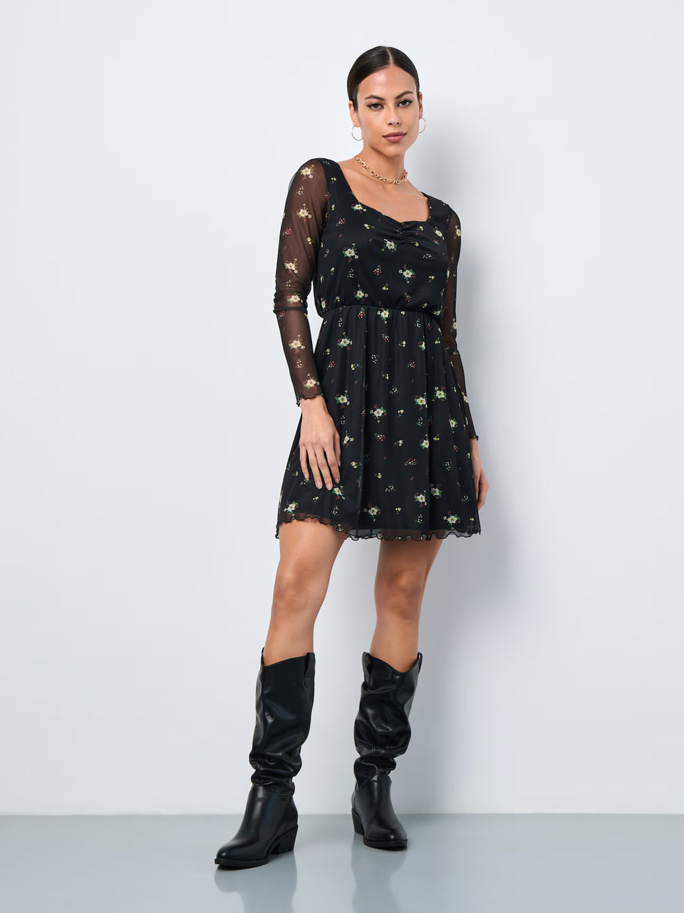 Sinsay Women's Black FloralDress
