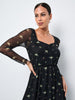 Sinsay Women's Black Floral  Dress