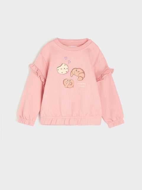 Sinsay Baby Girl's Pink Sweatshirt | Sinsay In Lebanon