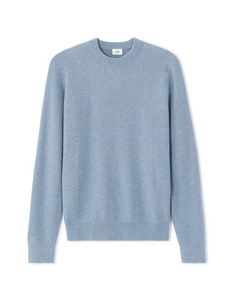 Celio Men's Light Blue Solid Crew Neck Sweater|Celio In Lebanon