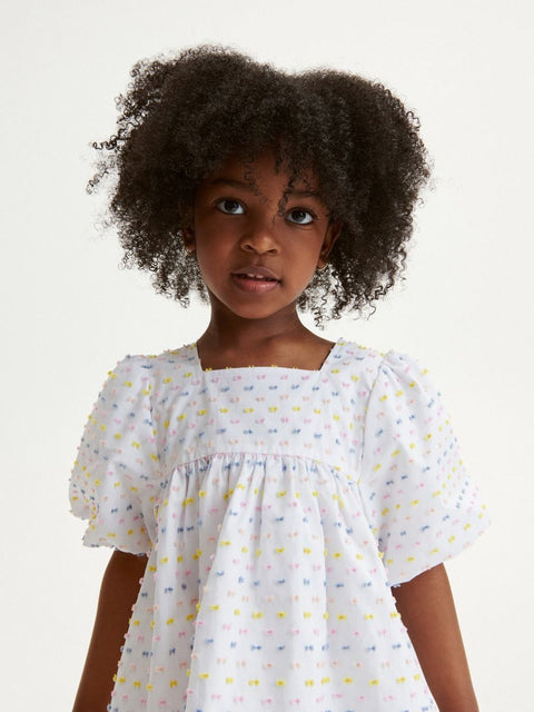 Reserved Baby Girl's White with a pattern Dress | Reserved in Lebanon