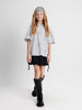 Sinsay Girl’s Grey Bow Print Oversized T-Shirt | Sinsay in Lebanon