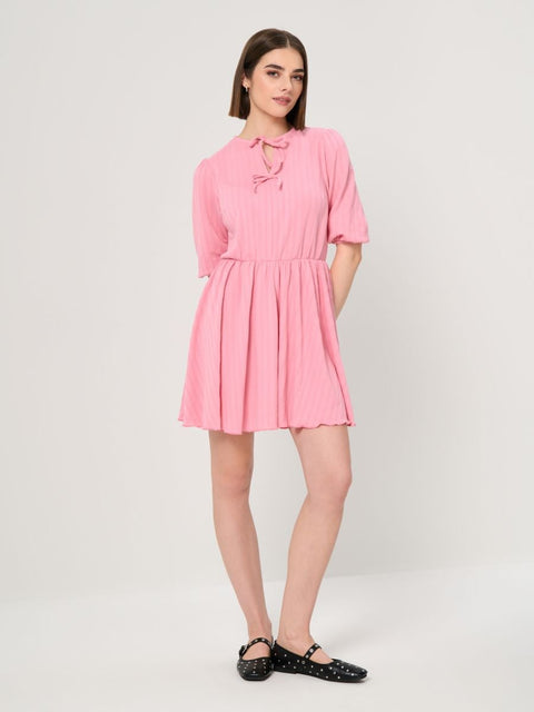 Sinsay Women's Pink Decorative Ties Mini Dress | Sinsay In Lebanon