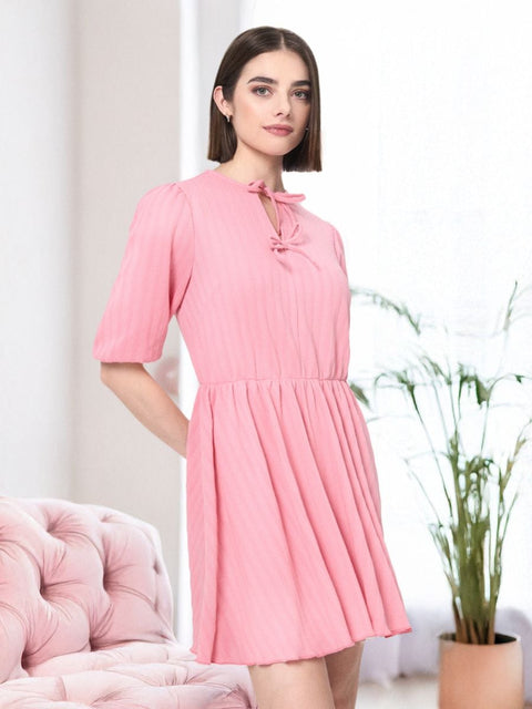 Sinsay Women's Pink Decorative Ties Mini Dress | Sinsay In Lebanon