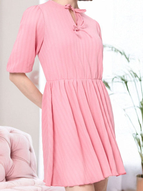 Sinsay Women's Pink Decorative Ties Mini Dress | Sinsay In Lebanon