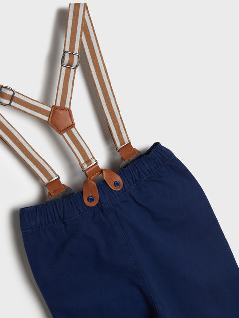 Sinsay Baby Boy's Navy Skinny Jeans With Suspenders | Sinsay In Lebanon