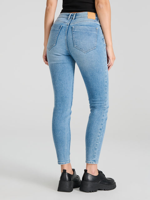 Sinsay Women's Navy Mid Waist  Skinny Jeans | Sinsay in lebanon