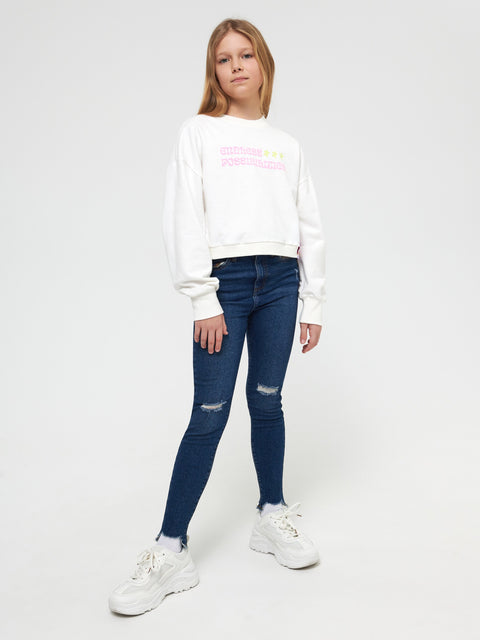 Sinsay Girl's Blue Slim Jeans | Sinsay In Lebanon