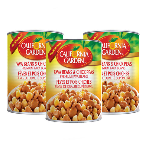 California Garden Fava Beans & Chick Peas 400g*3 | California Garden In Lebanon