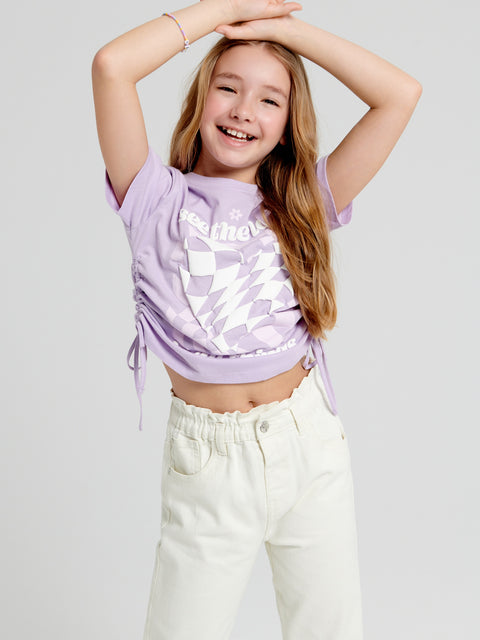 Sinsay Girl's Off White Paperbag Jeans | Sinsay In Lebanon