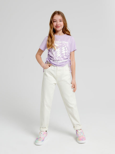 Sinsay Girl's Off White Paperbag Jeans | Sinsay In Lebanon