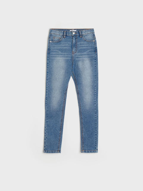 Sinsay Girl's Washed Blue Skinny Jeans | Sinsay In Lebanon