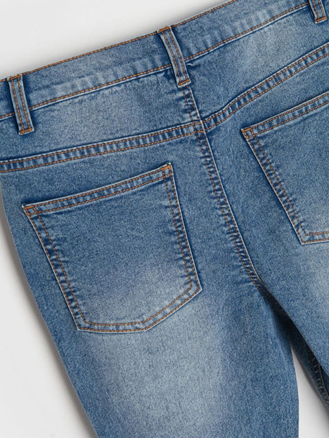 Sinsay Girl's Washed Blue Skinny Jeans | Sinsay In Lebanon