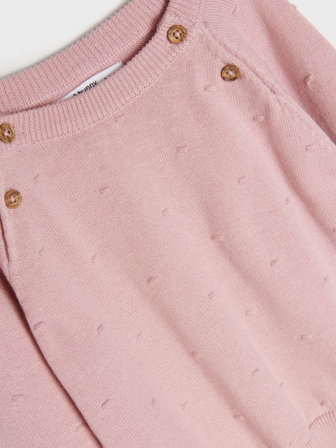 Sinsay Baby Girl's Dusty Rose Button Fasting Sweater | Sinsay In Lebanon