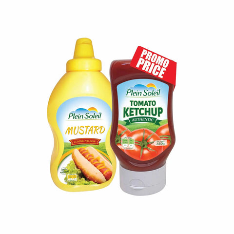 Plein Soleil Mustard 397g +Plein Soleil Tomato Ketchup 340g (Promo Price) | Plein Soleil In Lebanon