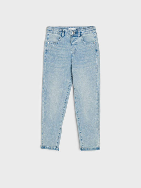 Sinsay Girl's Blue Denim Mom Jeans | Sinsay In Lebanon