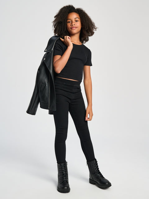 Sinsay Girl's Black Elastic waistband Jeans | Sinsay in Lebanon