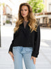 Sinsay Women's Black Cropped Transitional Jacket | Sinsay In Lebanon