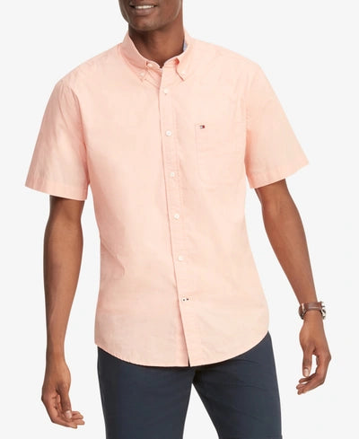 Tommy Hilfiger Men's Light Coral  Shirt  ABF574 shr