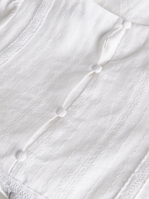 Close-up of white fabric texture