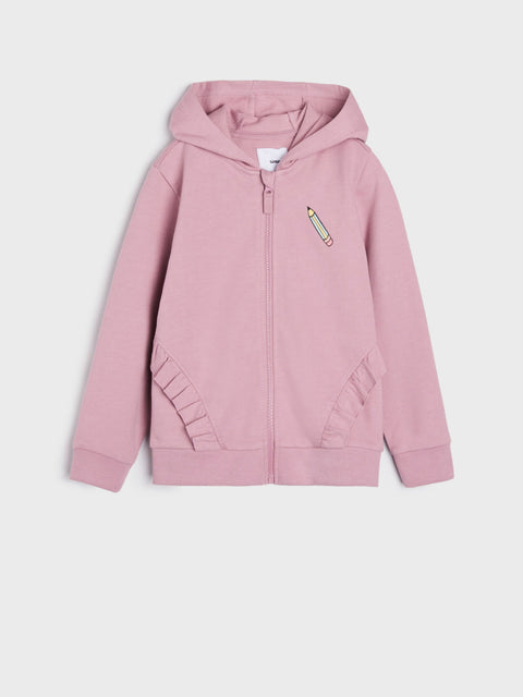 Sinsay Baby Girl's Light Purple Zip Up Hooded Jacket | Sinsay In Lebanon